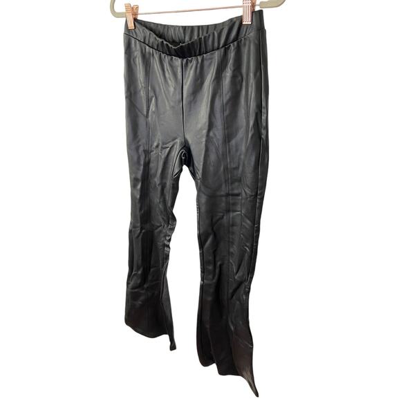 Generation Love Wren Faux Leather Cropped Flared Leggings Pull On Black Size M - Picture 4 of 9